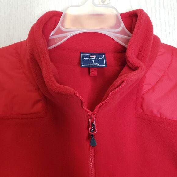 Vineyard Vines mens red fleece preppy pullover size small - Picture 4 of 8